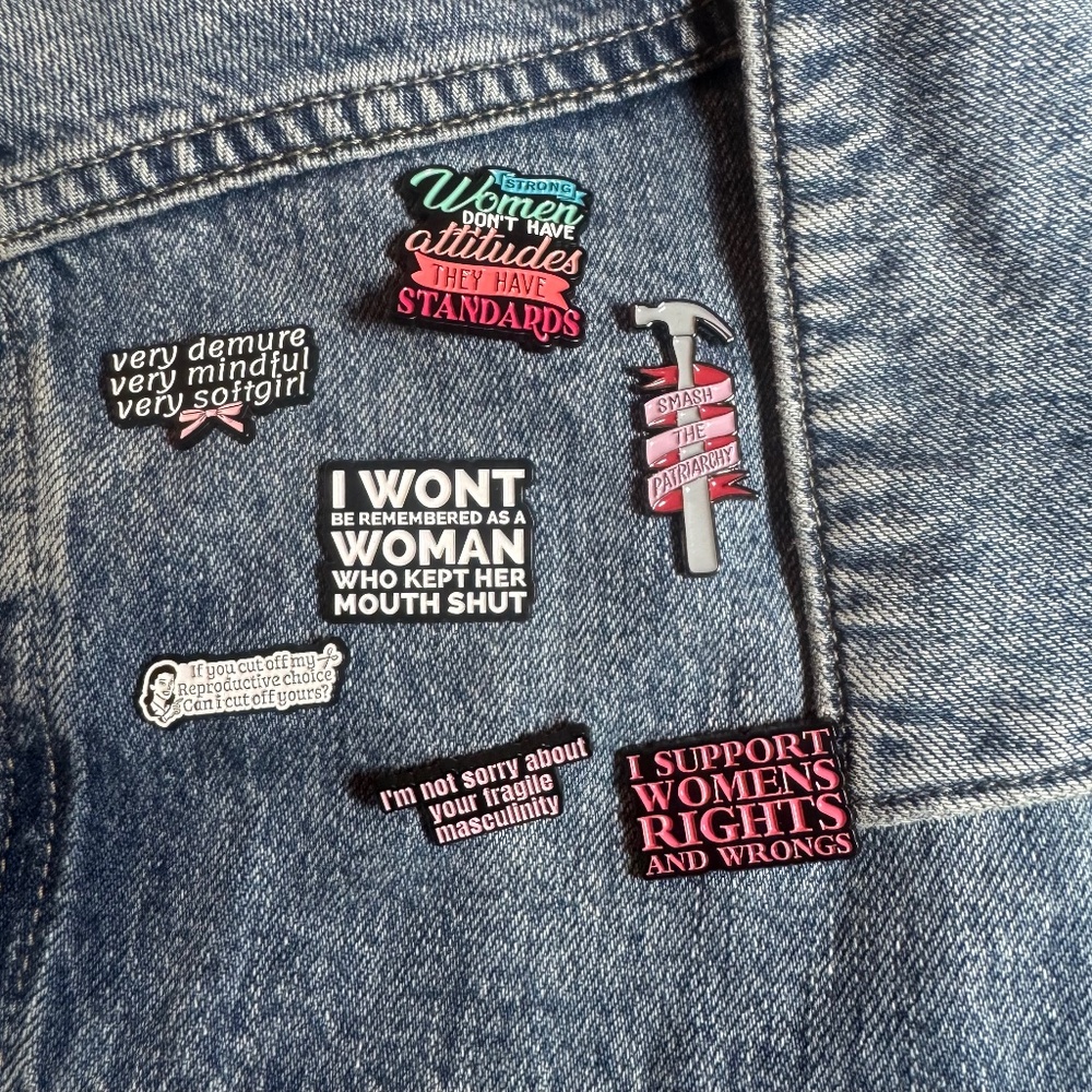 Feminism Enamel Pin | Feminist Statement Lapel Pin | Women's Rights Gift